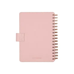 Citrine 12-Month Monthly/Weekly Small Customizable Twin Loop Planner, 5-3/4" x 8", Blush, July 2026-June 2027, Total Qty 1