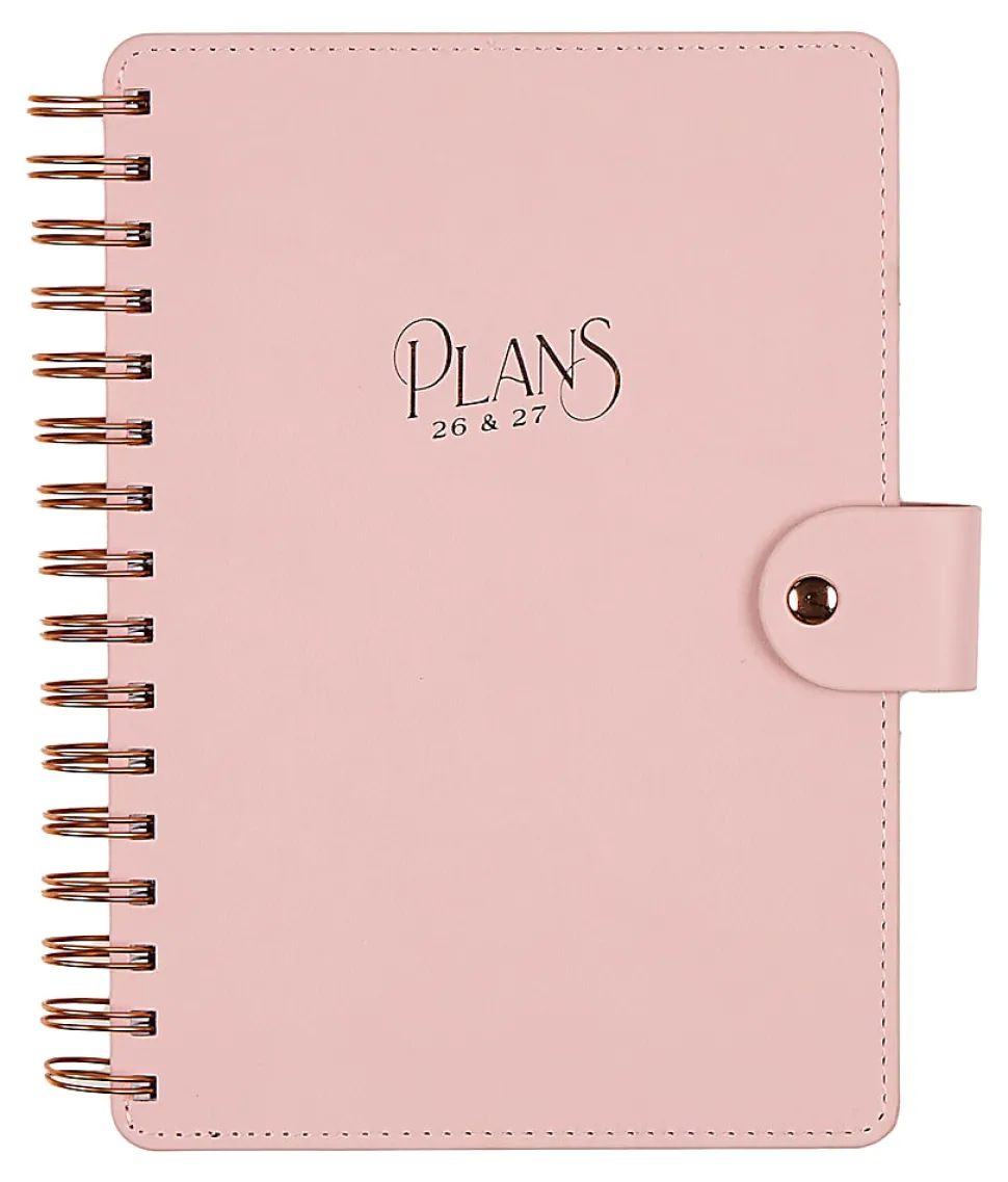 Citrine 12-Month Monthly/Weekly Small Customizable Twin Loop Planner, 5-3/4" x 8", Blush, July 2026-June 2027, Total Qty 1