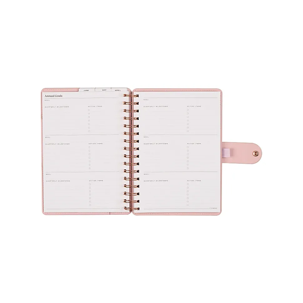 Citrine 12-Month Monthly/Weekly Small Customizable Twin Loop Planner, 5-3/4" x 8", Blush, July 2026-June 2027, Total Qty 1