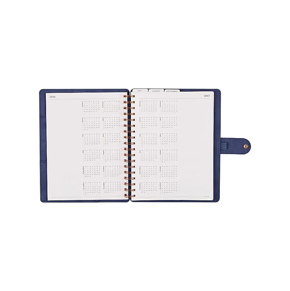 Citrine 12-Month Monthly/Weekly Classic Customizable Twin Loop Planner, 7" x 9-1/4", Twilight Leaves, July 2026-June 2027, Total Qty 1
