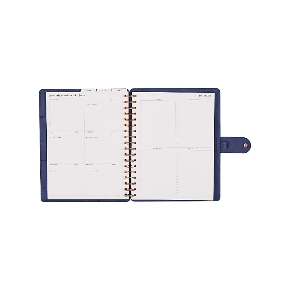 Citrine 12-Month Monthly/Weekly Classic Customizable Twin Loop Planner, 7" x 9-1/4", Twilight Leaves, July 2026-June 2027, Total Qty 1