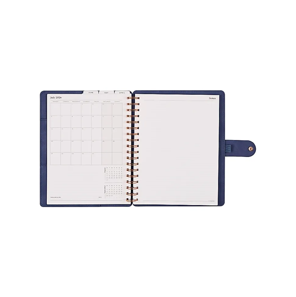 Citrine 12-Month Monthly/Weekly Classic Customizable Twin Loop Planner, 7" x 9-1/4", Twilight Leaves, July 2026-June 2027, Total Qty 1
