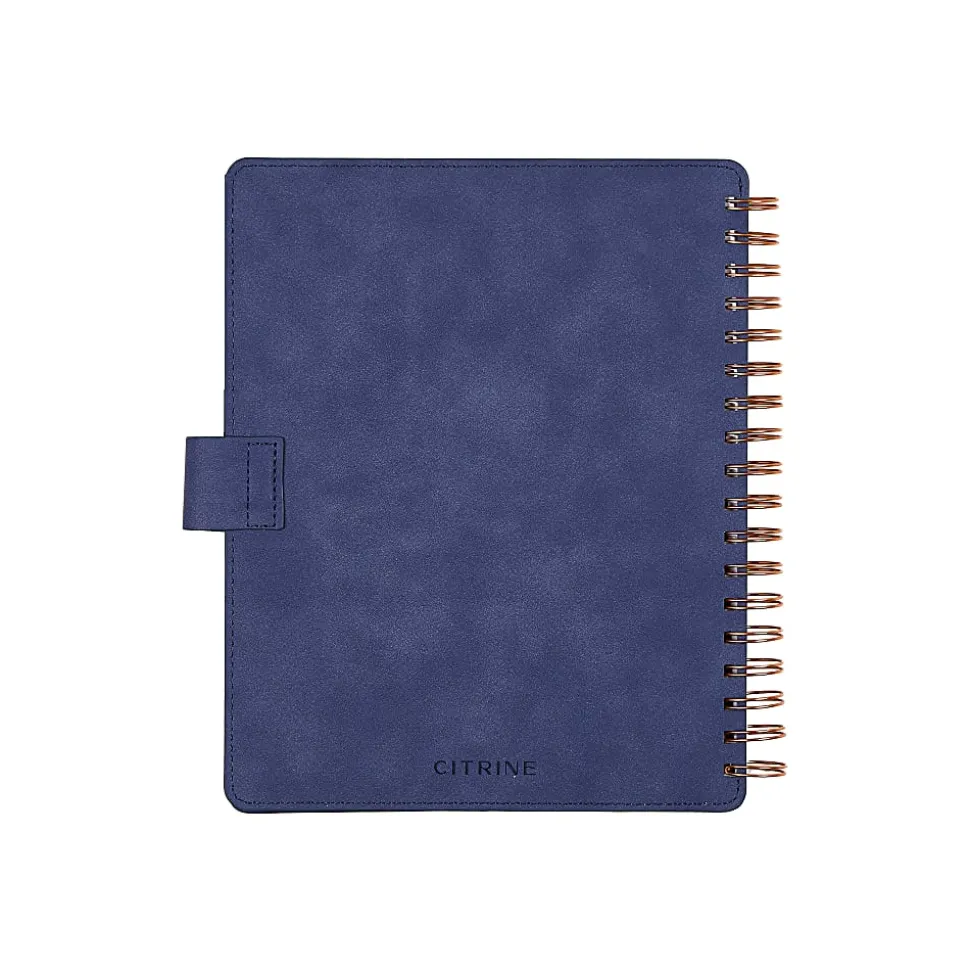 Citrine 12-Month Monthly/Weekly Classic Customizable Twin Loop Planner, 7" x 9-1/4", Twilight Leaves, July 2026-June 2027, Total Qty 1