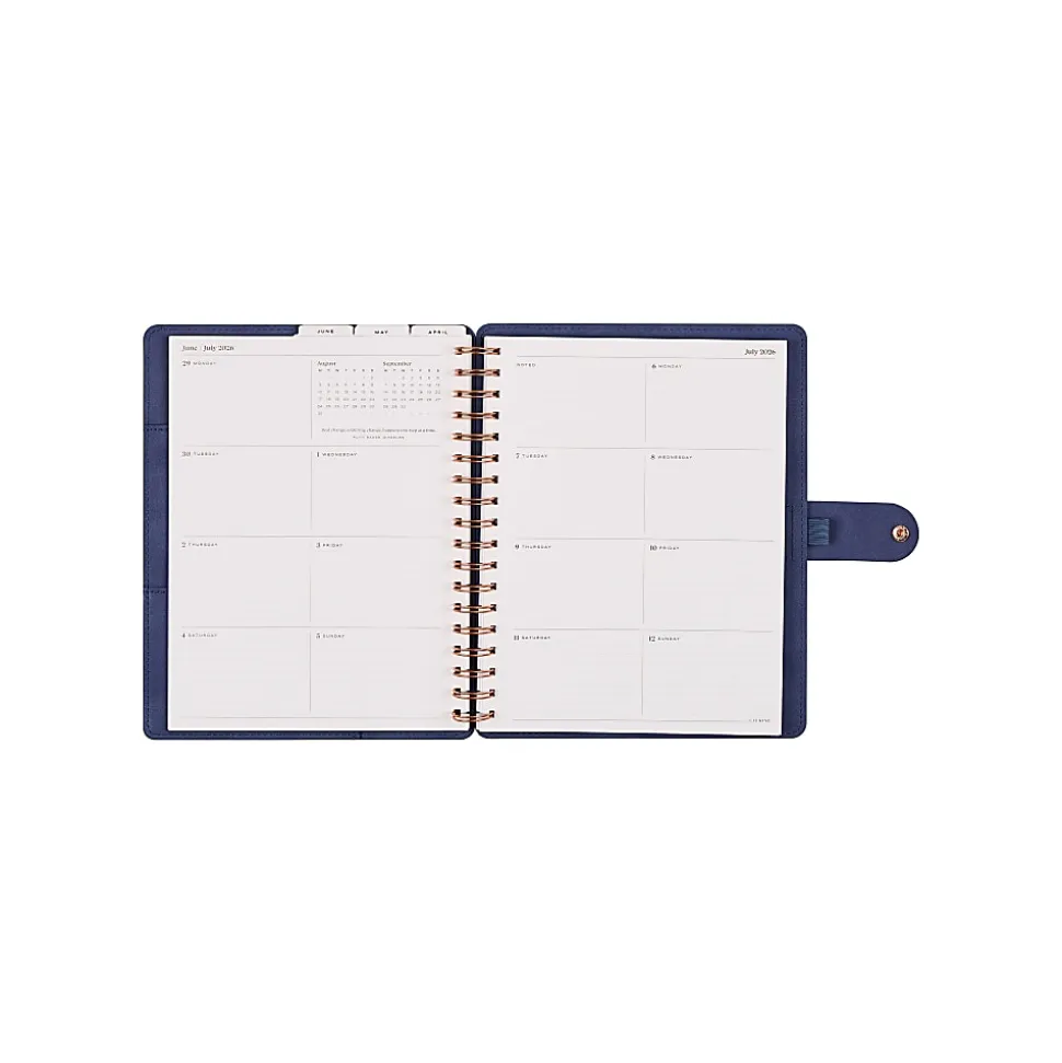 Citrine 12-Month Monthly/Weekly Classic Customizable Twin Loop Planner, 7" x 9-1/4", Twilight Leaves, July 2026-June 2027, Total Qty 1