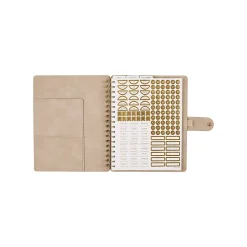 Citrine 12-Month Monthly/Weekly Classic Customizable Twin Loop Planner, 7" x 9-1/4", Serene Strata, July 2026-June 2027, Total Qty 1