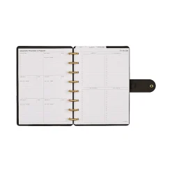 Citrine 12-Month Monthly/Weekly Discbound Planner, 5-13/16" x 8", Midnight Floral, July 2026-June 2027, Total Qty 1