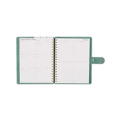 Citrine 12-Month Monthly/Weekly Classic Customizable Twin Loop Planner, 7" x 9-1/4", Sage Waves, July 2026-June 2027, Total Qty 1