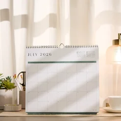 Citrine 12-Month Wall Calendar, 12-1/2” x 13-1/2”, Ivory & Sage, July 2026 - June 2027, Total Qty 1