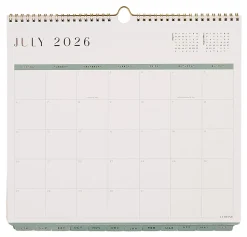 Citrine 12-Month Wall Calendar, 12-1/2” x 13-1/2”, Ivory & Sage, July 2026 - June 2027, Total Qty 1