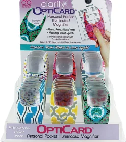 Clarity OptiCard Personal Illuminated Magnifier, 3-1/2