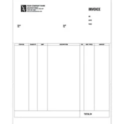 Clarke Custom Laser Invoice For Simply Accounting®, 8 1/2" x 11", 1 Part, Box Of 250