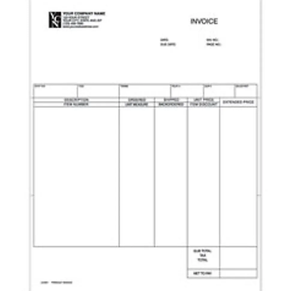 Clarke Custom Laser Product Invoice For DACEASY®, 8 1/2" x 11", 1 Part, Box Of 250