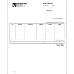 Clarke Custom Laser Statement For One Write Plus®, 8 1/2" x 11", 1 Part, Box Of 250