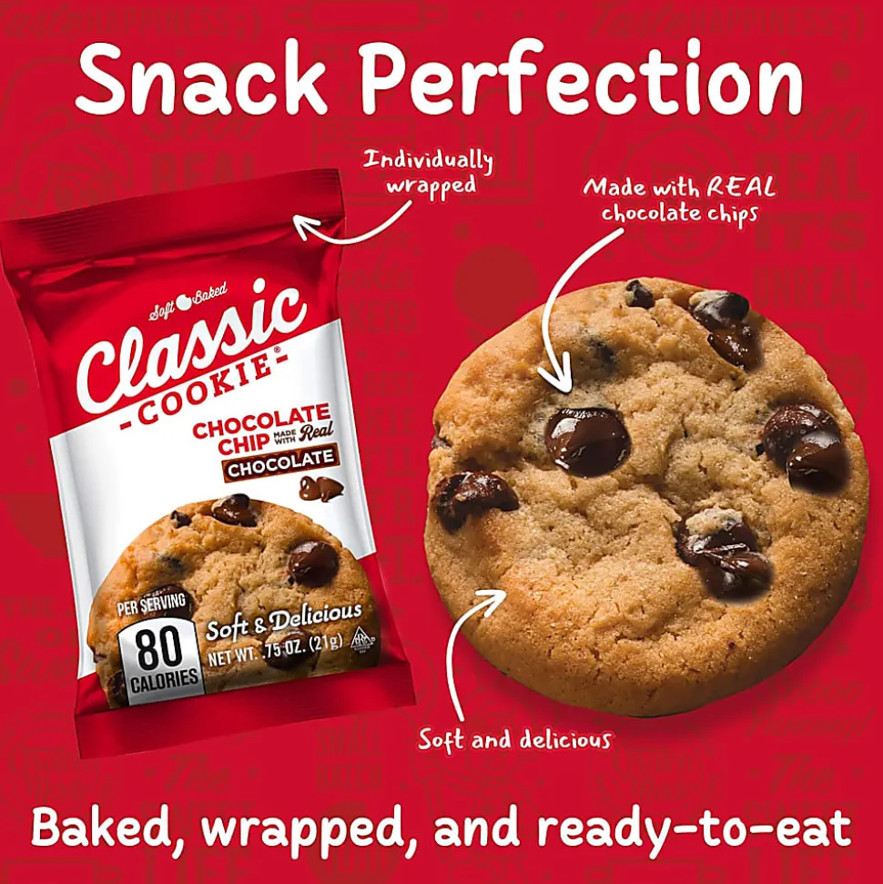 Classic Cookie Chocolate Chip Cookies Bulk, 0.75 Oz, Total Qty 200