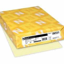 Classic Laid Multi-Use Printer & Copy Paper, Baronial Ivory, Letter (8.5" x 11"), 500 Sheets Per Ream, 24 Lb