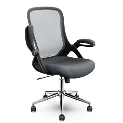 Click365 Flip Ergonomic Mesh Mid-Back Office Task Chair, Gray