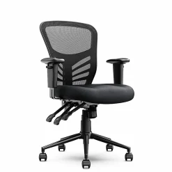 Click365 Flow Ergonomic Mesh Mid-Back Office Task Chair, Black