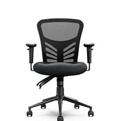 Click365 Flow Ergonomic Mesh Mid-Back Office Task Chair, Black