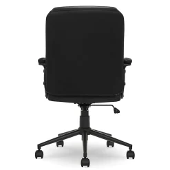 Click365 Transform 1.0 Ergonomic Bonded Leather Mid-Back Manager Office Chair, Black