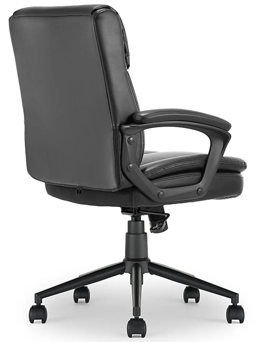 Click365 Transform 2.0 Ergonomic Bonded Leather Mid-Back Office Chair, Black