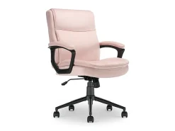 Click365 Transform 2.0 Ergonomic Fabric Mid-Back Desk Chair, Pink/Black