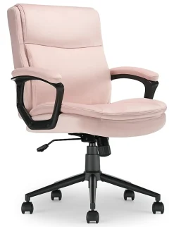 Click365 Transform 2.0 Ergonomic Fabric Mid-Back Desk Chair, Pink/Black