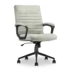 Click365 Transform 3.0 Ergonomic Vegan Leather Mid-Back Manager's Chair, Gray