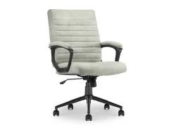 Click365 Transform 3.0 Ergonomic Vegan Leather Mid-Back Manager's Chair, Gray
