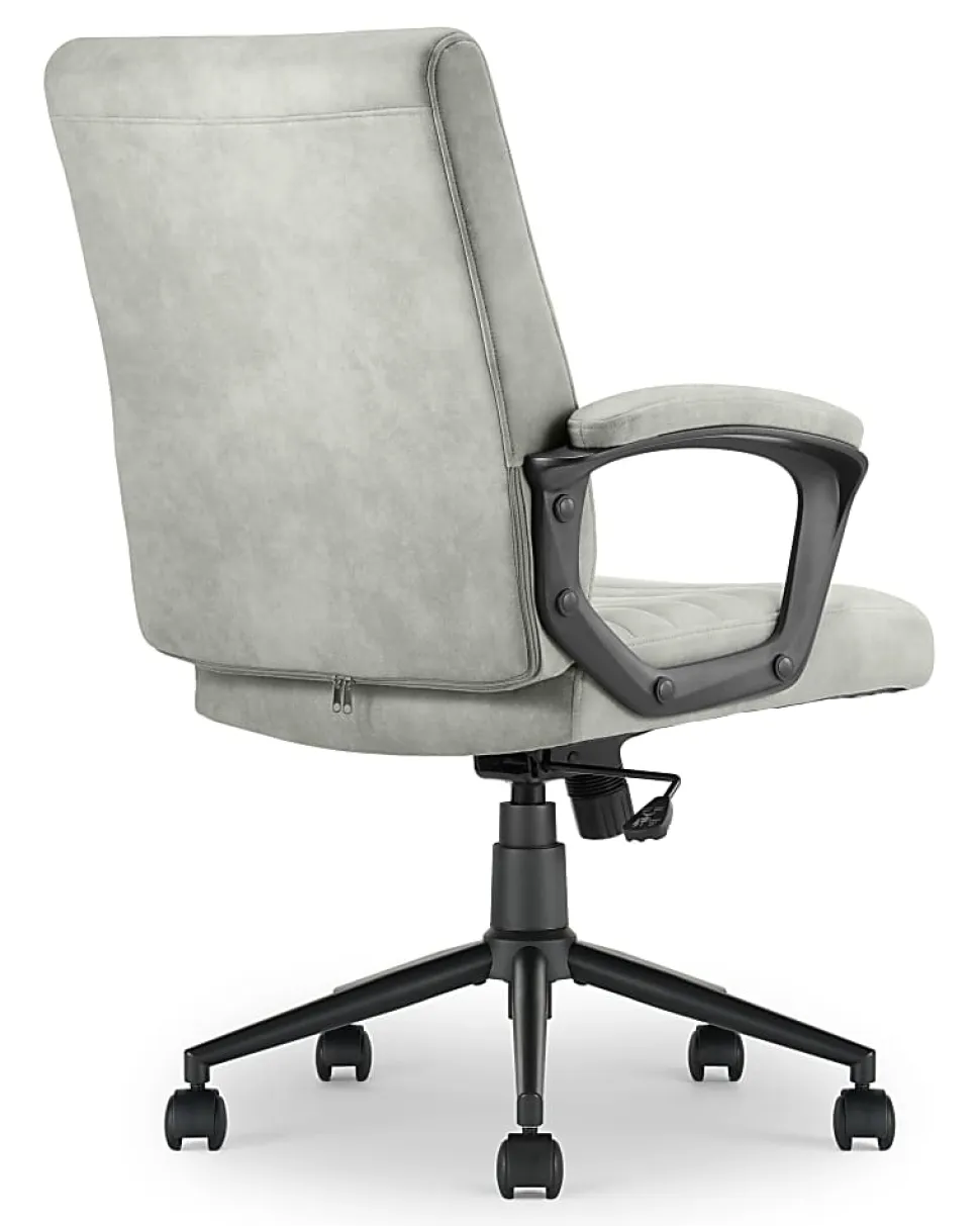 Click365 Transform 3.0 Ergonomic Vegan Leather Mid-Back Manager's Chair, Gray