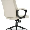 Click365 Transform 3.0 Ergonomic Vegan Leather Mid-Back Manager's Chair, Off-White