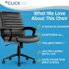 Click365 Transform 3.0 Ergonomic Vegan Leather Mid-Back Manager's Chair, Black