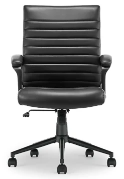 Click365 Transform 3.0 Ergonomic Vegan Leather Mid-Back Manager's Chair, Black