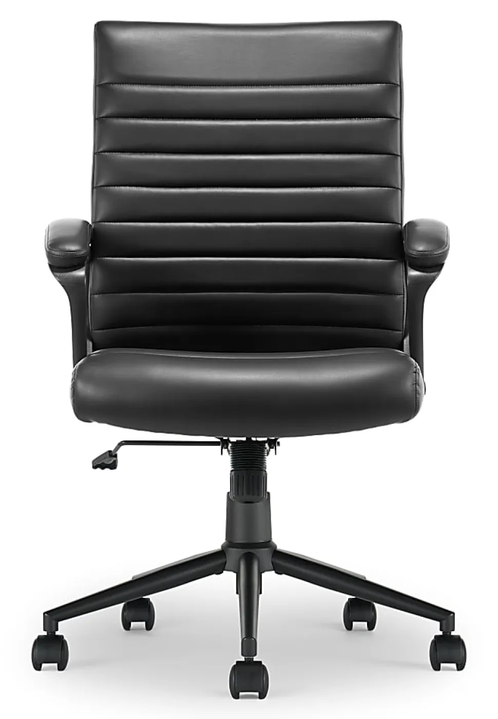 Click365 Transform 3.0 Ergonomic Vegan Leather Mid-Back Manager's Chair, Black