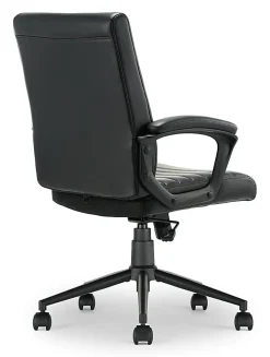 Click365 Transform 3.0 Ergonomic Vegan Leather Mid-Back Manager's Chair, Black