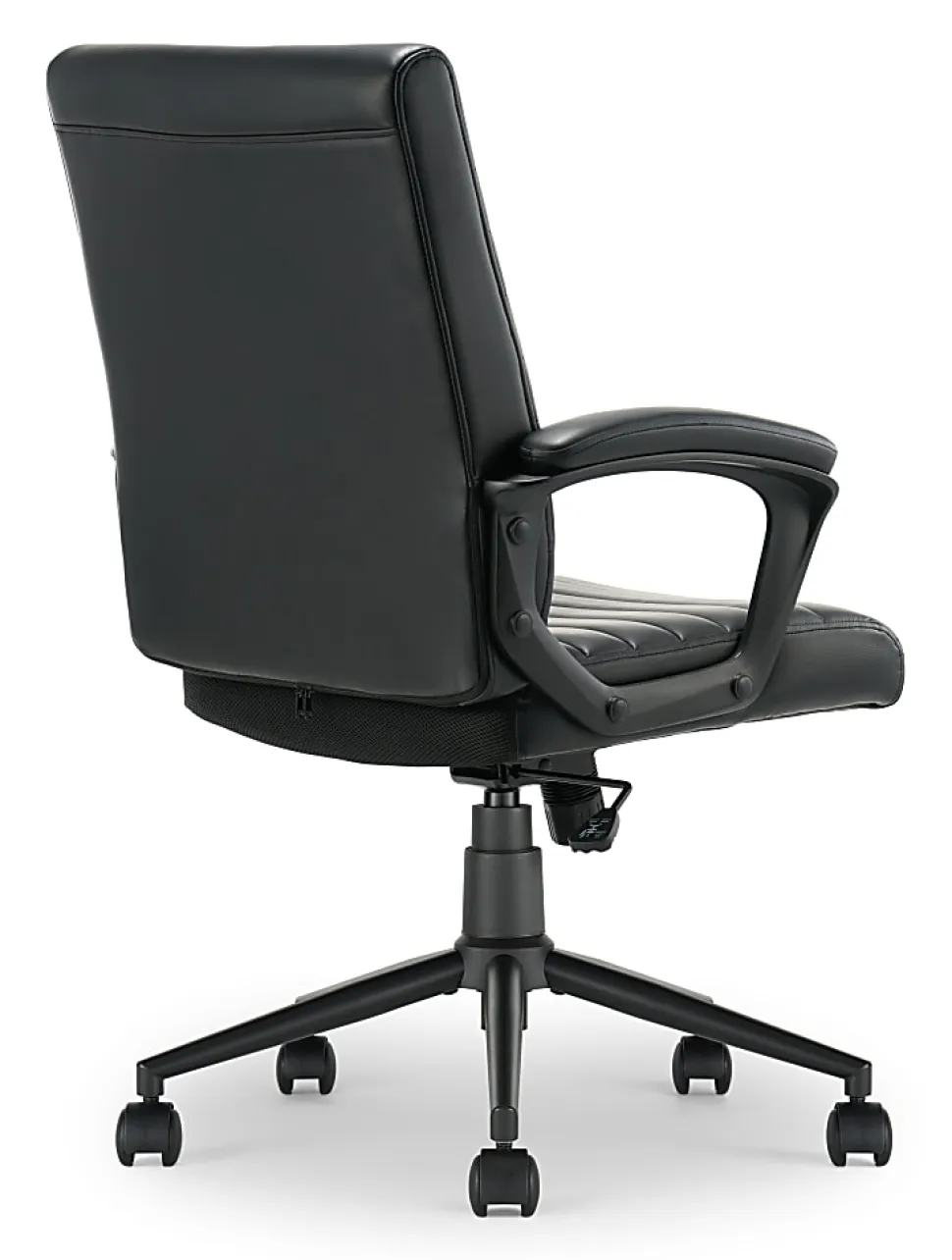 Click365 Transform 3.0 Ergonomic Vegan Leather Mid-Back Manager's Chair, Black