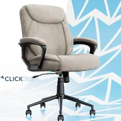 Click365 Transform 1.0 Mid-Back Fabric Manager's Chair, Beige