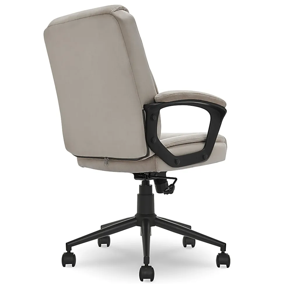Click365 Transform 1.0 Mid-Back Fabric Manager's Chair, Beige