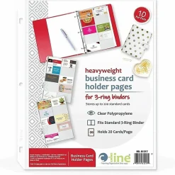 C-Line Business Card Holders Without Tabs, 8 1/8