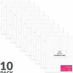 C-Line Business Card Holders Without Tabs, 8 1/8