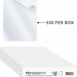 C-LineĀ® Clear Report Covers, 8 1/2" x 11", Box Of 100