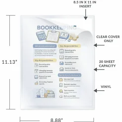 C-Line® Clear Report Covers, 8 1/2" x 11", Box Of 100