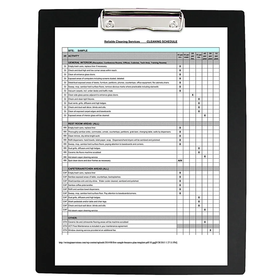 C-Line Clipboard Folders, 8-1/2" x 11", Black, Pack Of 12 Folders