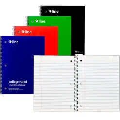 C-Line College Rule Spiral Notebooks, 8
