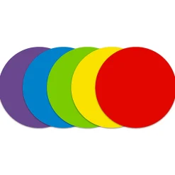 C-Line® Dry-Erase Stickers, 11" x 11", Assorted Colors, Pack Of 5 Stickers