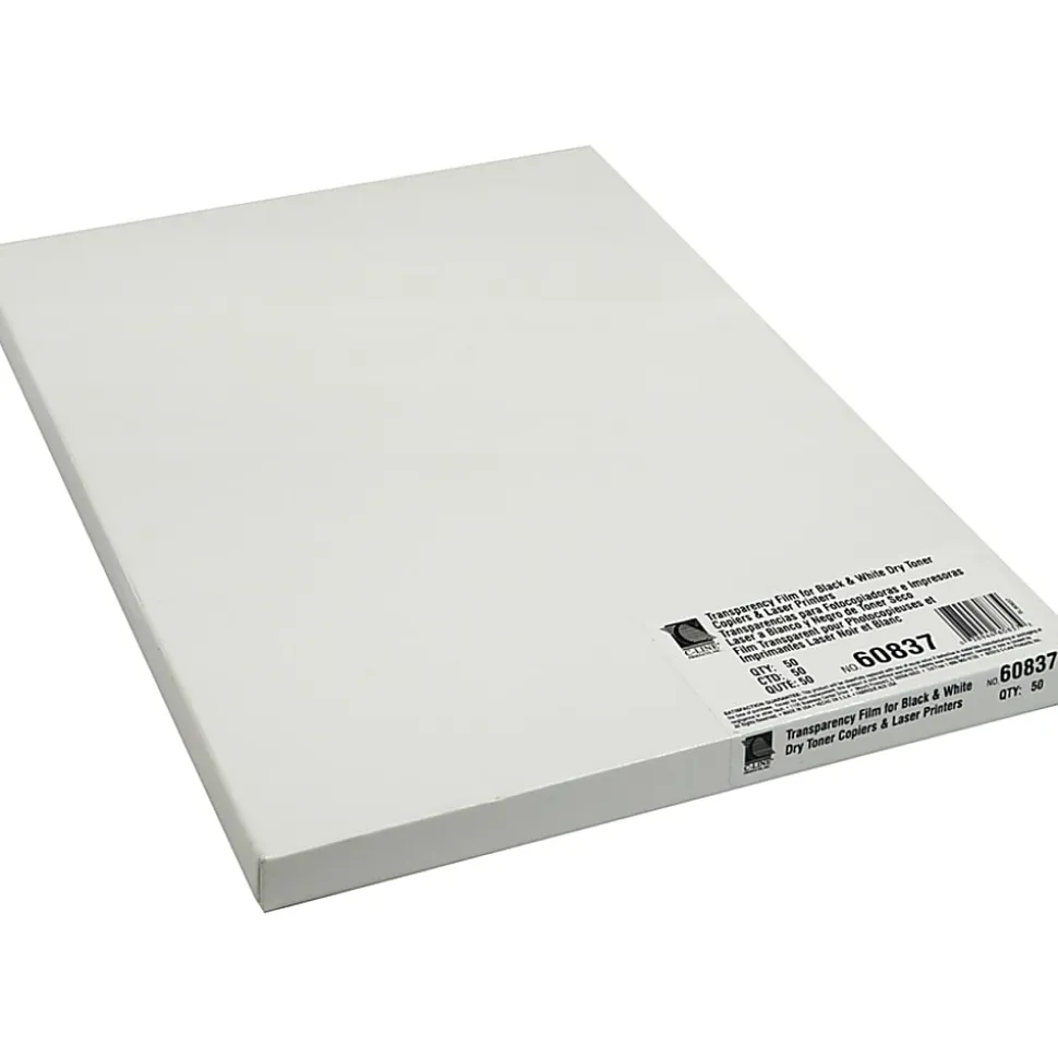 C-Line® Laser Printer/Plain Paper Copier Film, Clear, 8-1/2" x 11", Box Of 50