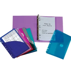 C-LineĀ® Mini Binder Starter Kits, 5-1/2" x 8-1/2", Assorted Colors, Pack Of 2 Kits