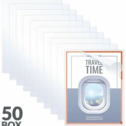 C-Line® Non-Glare Vinyl Project Folders, Letter Size, Clear, Box Of 50