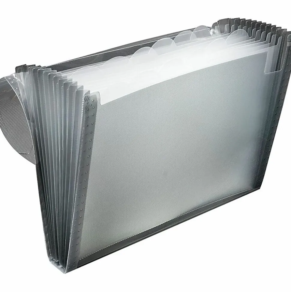 C-Line® 13-Pocket Expanding File, Letter Size, Smoke