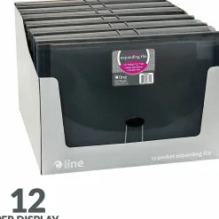 C-Line® 13-Pocket Expanding File, Letter Size, Smoke