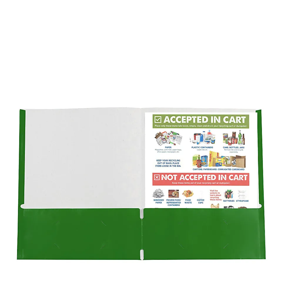 C-Line 2-Pocket Paper Folders, Letter Size, Assorted Colors, Pack Of 100 Folders